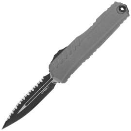 Microtech Cypher II D/E OTF Knife Natural Clear Aluminum, Black M390MK F/S by Deryk Munroe and Tony Marfione (1242-3NC)