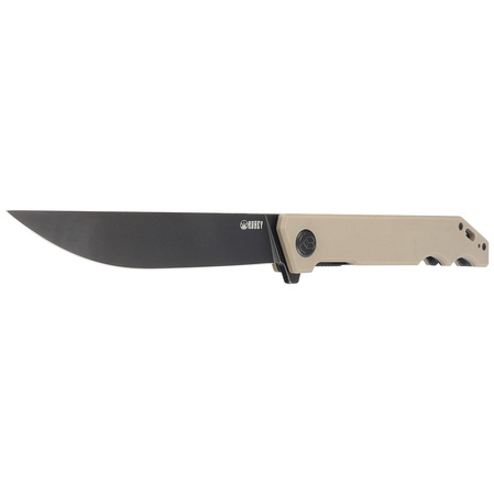 Nóż składany Kubey Knife Pylades Tan G10, Blackwash AUS-10 (KU253C)