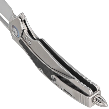 Nóż składany Microtech Matrix S/E Carbon Fiber/Titanium, Hand Rubbed M390 by Tony Marfione (165C-4CFITI)