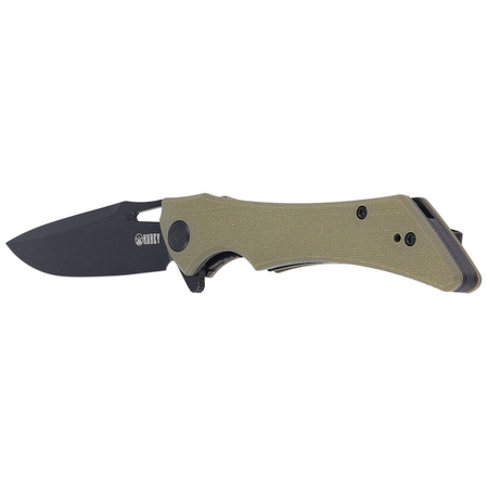 Kubey Raven KB245I Knife Green G10, Dark Stonewashed AUS-10 by Jelly Jerry