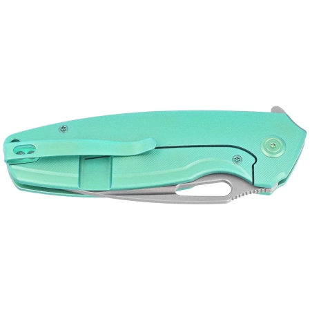 Kubey Tityus Knife Green Titanium, Bead Blasted 14C28N (KB360B)