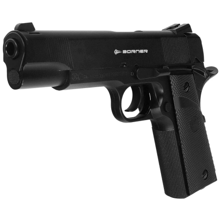 Airgun set 43: Borner Predator Elite Blow Back 4.5 mm CO2 Air Pistol, 1400 BBs, 10 CO2 cartridges, 100 targets