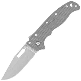 Demko AD20.5 CP Knife Grey Grivory, Stonewashed AUS10A by Andrew Demko (AD20.5-10A-GREY GRIVORY-CP)