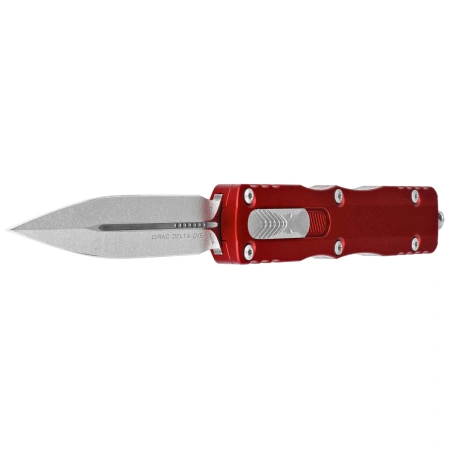 Nóż automatyczny OTF Microtech Dirac Delta D/E Merlot Aluminium, Stonewashed by Tony Marfione (227-10MR)