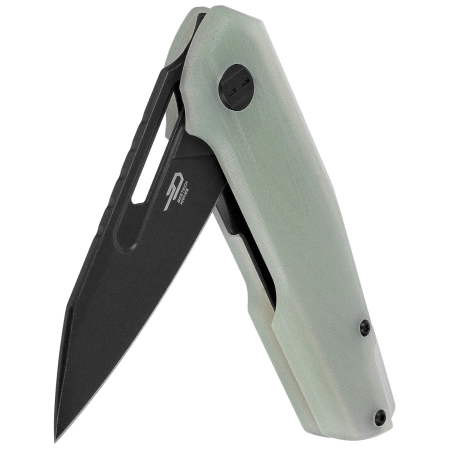 Bestech Toddler Knife Transparent G10, Black PVD Stonewashed 14C28N by Maciej Torbé (BG64F)