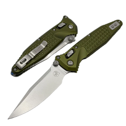 Microtech Socom Ram-Lok S/P-M Knife OD Green Frag Aluminum, Stonewashed M390MK by Tony Marfione (160RL-10FROD)