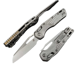 Microtech MSI S/E Ram-Lok Marfione Select Knife Frag Titanium, Bronze HW, Stonewashed M390MK by Tony Marfione (210-10FRMS1)