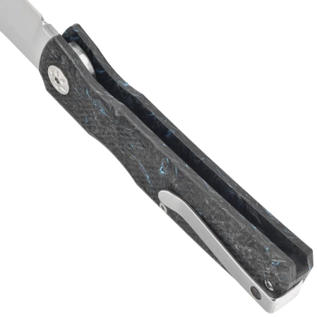 Maserin Power 502/B Knife Black-Blue Fat Carbon, Satin N690 by Sergio Consoli