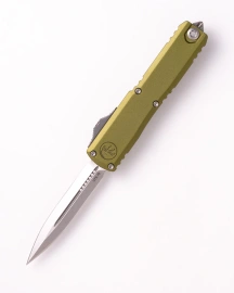Nóż automatyczny OTF Microtech UTX-70 Gen IV D/E OD Green Aluminium, Stonewashed M390MK by Tony Marfione (11474-10OD)