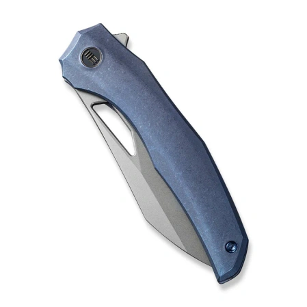 WeKnife Ignio Mystery Box Knife Blue Titanium, Stonewashed CPM 20CV by Toni Tietzel (WE22042B-3 MB)