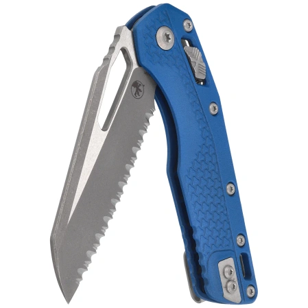 Microtech MSI Ram-Lok S/E Knife Cerakote Blue Tri-Grip Polymer, Apocalyptic F/S M390MK by Tony Marfione (210T-12APPMCBL)