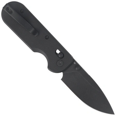 Kubey Bedrock Knife Black G10, Blackwashed D2 (KU505D)