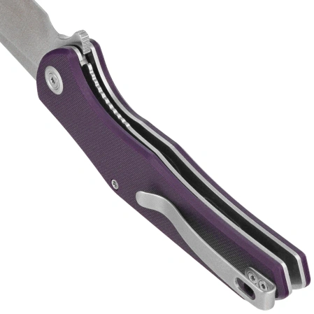 Kubey Flash Knife Purple G10, Satin San Mai M2 (KU158P)