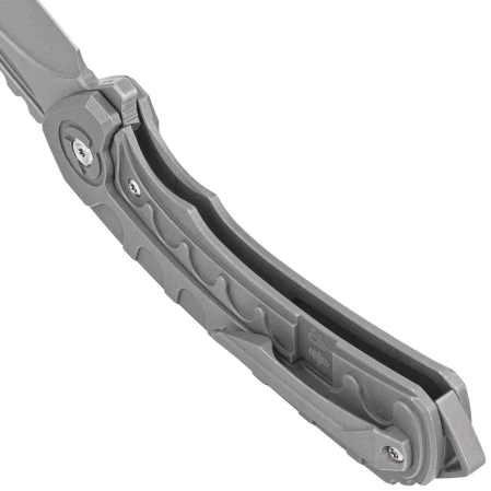 Nóż składany Bestech Buwaya Dark Bead Blast Titanium, Dark Bead Blast M390 by Kombou (BT2203A)