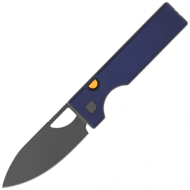 Kizer Little Ringbo Knife Blue Aluminum, Gray PVD / Stonewashed AEB-L by Matija Milović (V3708A3)
