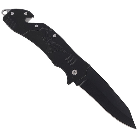 Martinez Albainox Black Steel, Black Finish rescue knife (18546)