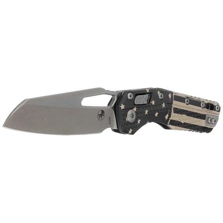 Microtech MSI S/E Ram-Lok Black Flag Tri-Grip Polymer, Apocalyptic M390MK by Tony Marfione (210T-10APPMFLAG)