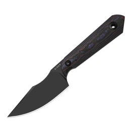 Kizer Mini Harpoon Knife Purple Haze Fat Carbon, Black Matte DLC Ultra S45VN by Maverick Customs (1040S9)