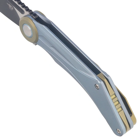 Nóż składany Bestech Seraph Blue Titanium, Black Stonewashed / Satin M390 by Kombou (BT2403D)