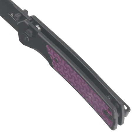 Nóż składany Bestechman Icebreaker Black Aluminium / Purple G10, Black PVD D2 (BMK16C)