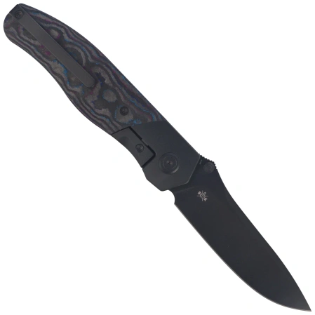 Nóż składany KB Kubey Velvet Snake Black DLC Titanium / Damtanium Camo Carbon, Black DLC M390 by Bastard Knives (KB266D)