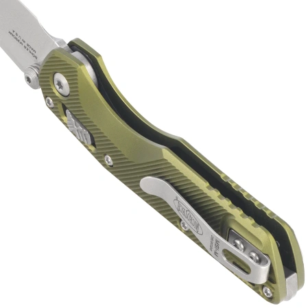 Microtech MSI Mini Ram-Lok S/E Knife Fluted OD Green Aluminum, Stonewashed M390MK by Tony Marfione (210M-10FLOD)