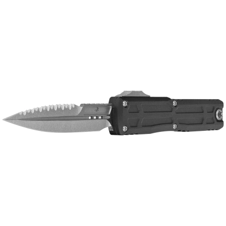 Nóż automatyczny OTF Microtech Ultratech EX-ZBP Bayonet Signature Black Aluminium, Stonewashed F/S M390 by Tony Marfione (1120EX-12S)