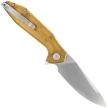 Kubey Nova KU117N Knife, Yellow Ultem, Satin 14C28N