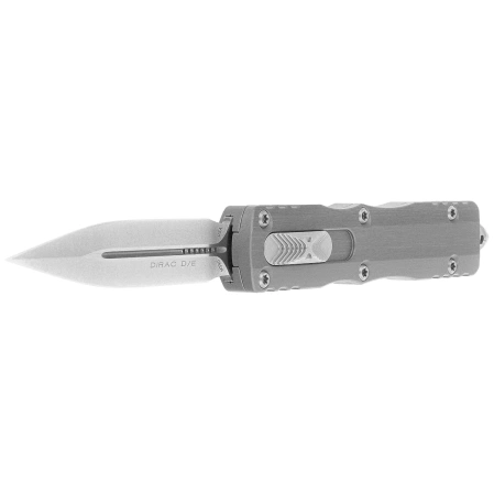 Nóż automatyczny OTF Microtech Dirac D/E Natural Clear Aluminium, Stonewashed M390 by Tony Marfione (225-10NC)