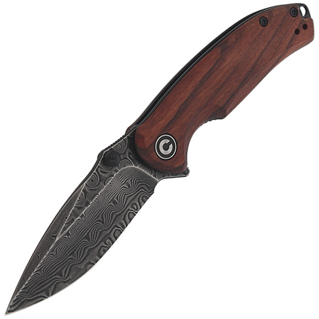 CIVIVI Pintail Cuibourtia Wood, Black Damascus (C2020DS-2)