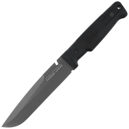 K25 RK-32757 Knife Black Rubber, Black Titanium 4Cr13Mov