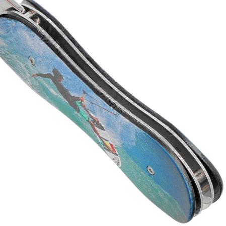 Nóż składany Third Decor Habitat N119J Kitesurf Double-Sided 3D Kitesurfer Aluminium, Mirror-Polished 420 (TH-N119J)