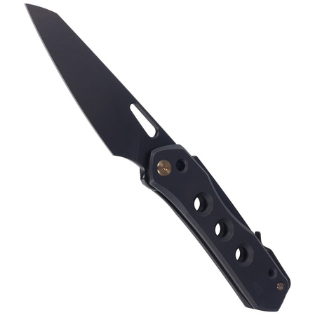 WE Knife Vision R Black Titanium, Black Stonewashed CPM 20CV by Snecx Tan (WE21031-2)
