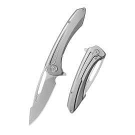 Nóż składany Kubey KB Merced Gray Titanium, Beadblasted M390 by Sherif Manganas (KB352A)