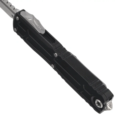 Microtech Ultratech Gen III EX-ZBP Interceptor Signature OTF Knife Black Aluminum, Stonewashed M390MK by Tony Marfione (1117EX-10S)