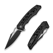 Civivi Anaaki Knife Black Aluminum, Black Stonewashed/Satin Nitro-V (C24039-1)