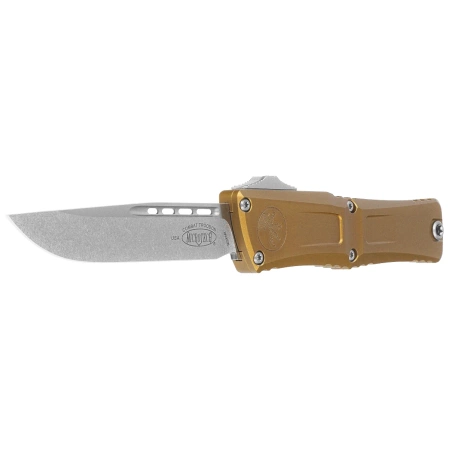 Microtech Combat Troodon Gen III S/E OTF Knife Tan Aluminum, Stonewashed M390MK by Tony Marfione (1143-10TA)