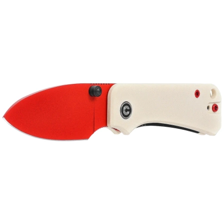 Civivi Knife Baby Banter Ivory G10, Red Painted Nitro-V by Ben Petersen (C19068S-7)