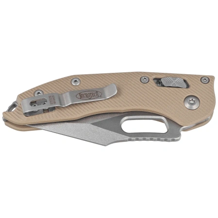 Microtech Stitch-M Ram-Lok S/E Knife Tan Fluted G10, Stonewashed P/S M390MK by Borka Blades and Tony Marfione (169RL-11FLGTTA)