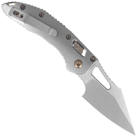 Nóż składany Microtech M-Stitch Ram-Lok S/E Marfione Select Slab Side Titanium, Flamed HW, Stonewashed M390MK by Borka Blades and Tony Marfione (169MRL-10MS4)