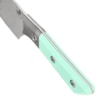Microtech Santoku 6'' Kitchen Knife Titanium Bolster/Caribbean Blue G10, Stonewashed M390MK (3200B-10CA)