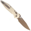 Microtech Socom Ram-Lok S/E Knife Champagne Gold Frag Aluminum, Champagne Gold M390MK by Tony Marfione (160RL-1FRCG-C19Z23)