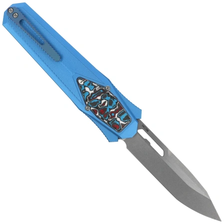 Nóż grawitacyjny Remette RT-Swordfish T Blue Aluminum/Fat Carbon, Stonewashed 14C28N (ZL103C4)