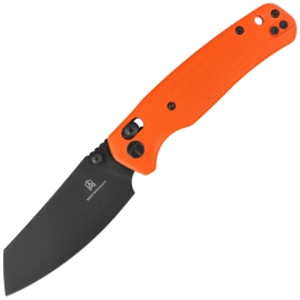 Bestechman Cicada's Wing Knife Orange G10, Black PVD 10Cr15MoV (BMK06-C-7)