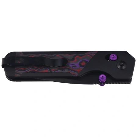 Nóż składany Kizer Militaw 315 KwikSwap Black Aluminium / Purple Haze Fat Carbon, Matte DLC Ultra ELMAX by Jonathan Styles (Ki3634.31CDA1)