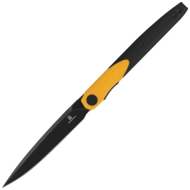 Bestechman Lanza Black/Yellow G10, Black Stonewashed 14C28N by Grzegorz Grabarski (BMK14F)