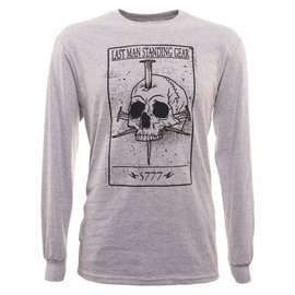 Koszulka z nadrukiem karty śmierci LMS Gear Death Card Skull LS, Grey 2XL (00018)