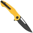Kubey Dugu Knife Yellow G10, Blackwashed 14C28N (KU210J)