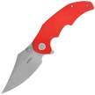 Kubey Ceto Knife Red G10, Beadblasted 14C28N by MUZI Design (KU181H)