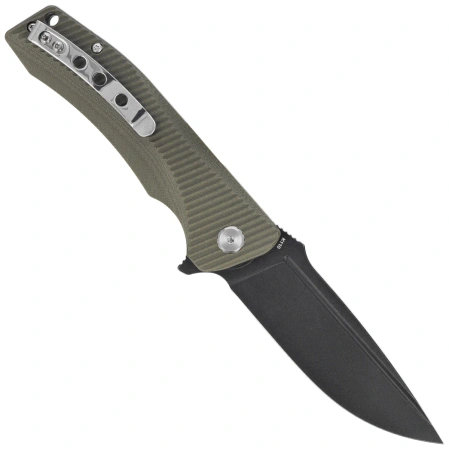 Bestech Mako Green G10, Black Stonewashed K110 Knife (BG27D)